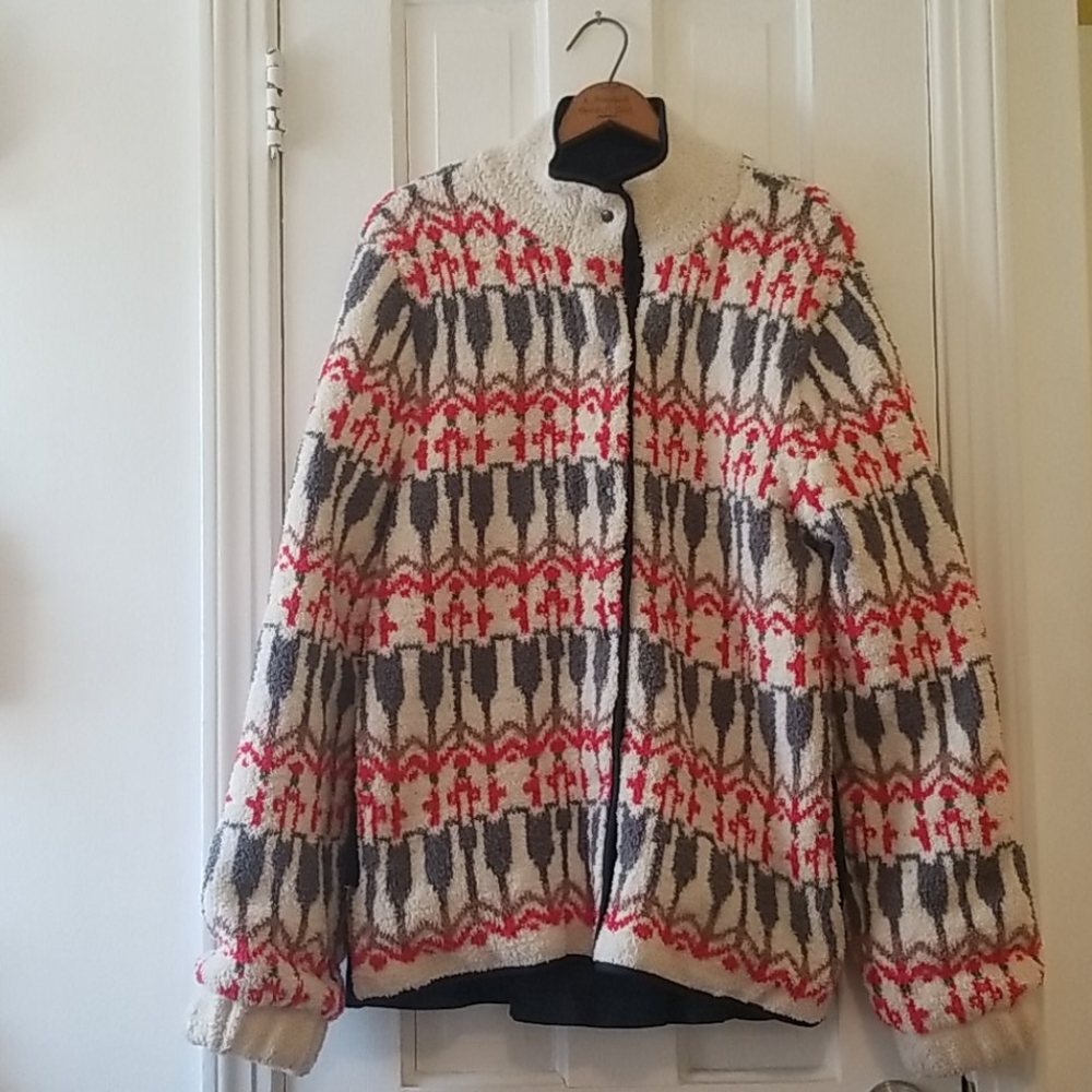 Sleeping on Snow elaborate fleece arrow coat XL